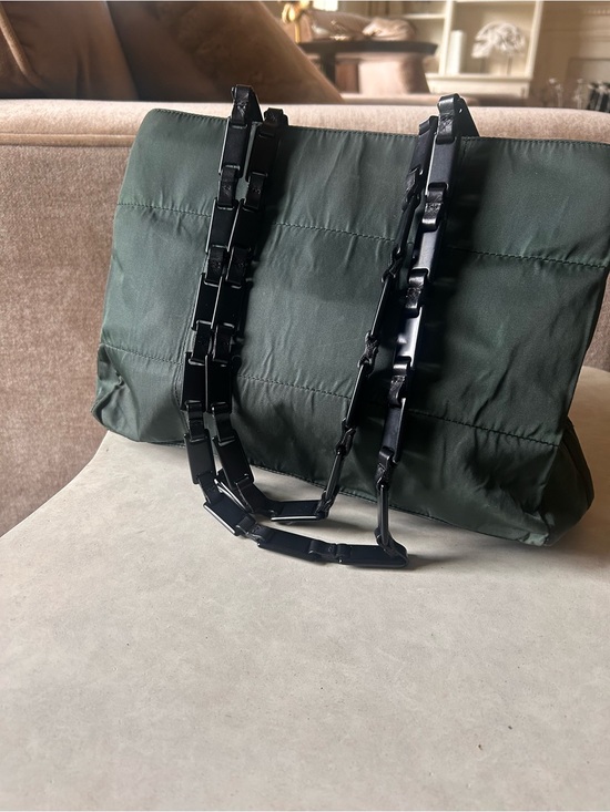 Prada Handbags - PRADA Shoulder Bag in Dark Green with Chain Strap